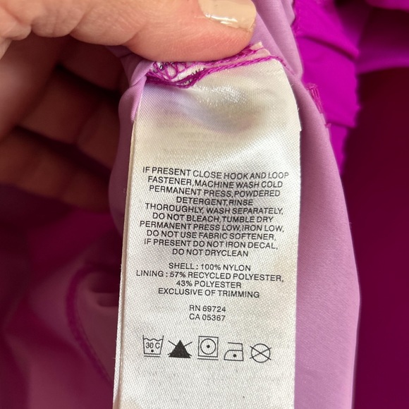 Columbia Jacket Fuchsia Raincoat Hood Front Zip Size Medium - Picture 5 of 8